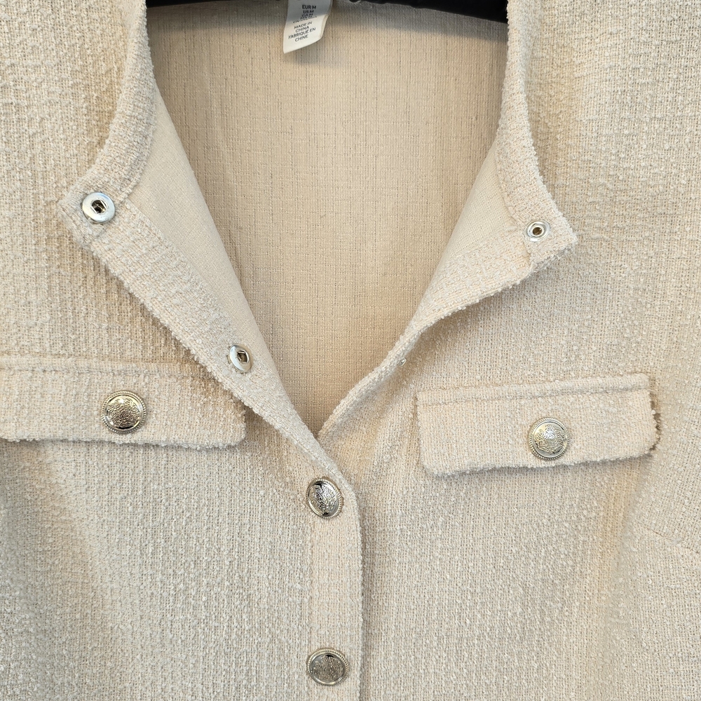 H&M Cream Textured Jacket - Picture 2 of 6